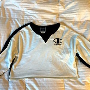 Champion cotton cropped long sleeve shirt